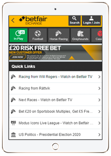 betfair mobile homepage