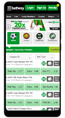 betting line in betway mobile application for android