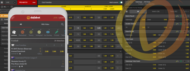 Dafabet interface